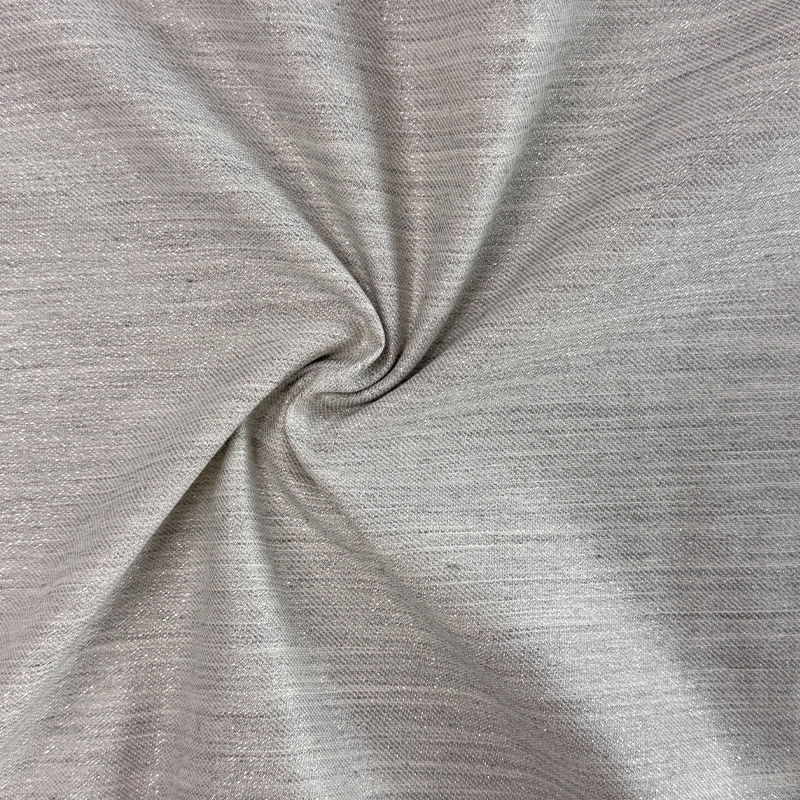 NÍL 6128 Mulberry Silk agus Lurex Cotton-Soft Twill Fabraic